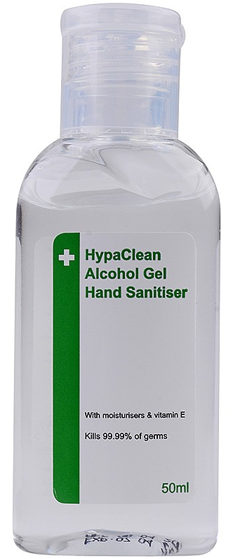 HypaClean 50ml Pocket Sized Alcohol Hand Gel RRP 95p CLEARANCE XL 39p or 3 for 99p